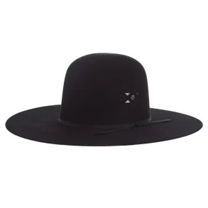 Jw Brooks Custom Hats Black Summer Felt 4 1/4in Brim with Venting