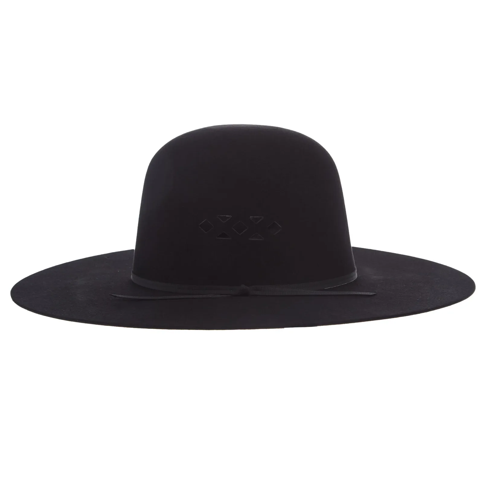 Jw Brooks Custom Hats Black Summer Felt 4 1/4in Brim with Venting - Image 2