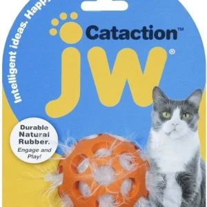 JW Pet Cataction Feather Ball Interactive Cat Toy