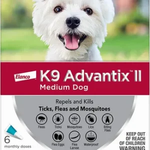 K9 Advantix II Dog Medium Teal 6-Pack