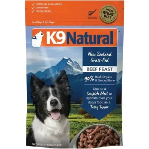 K9 Natural Beef Freeze-Dried Dog Food - Grain-Free Raw Feast for Healthy Dogs