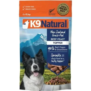 K9 Natural Beef Freeze-Dried Dog Food Topper 3.5oz - Grain-Free और Nutrient-Rich