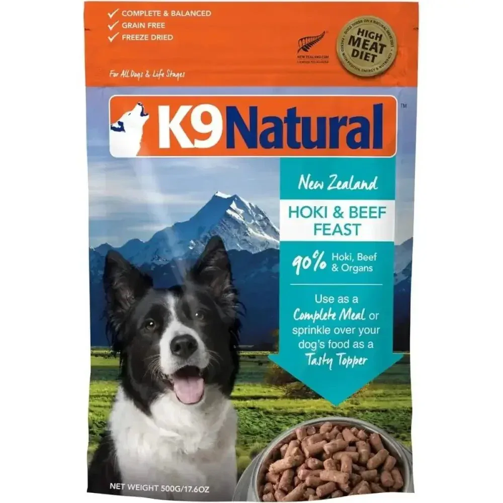 K9 Natural Freeze-Dried Dog Food - Hoki & Beef Grain-Free Formula