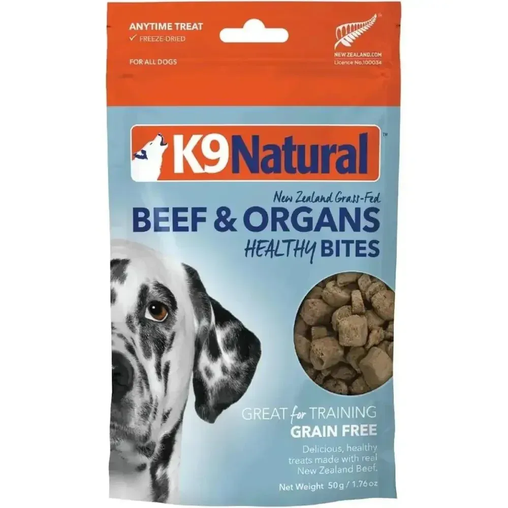 K9 Natural Freeze-Dried Dog Treats - Healthy Bites Beef & Organs 1.76oz