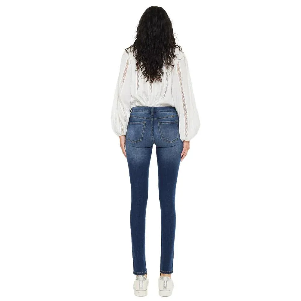 Kancan Women's Medium Wash Super Skinny Jean
