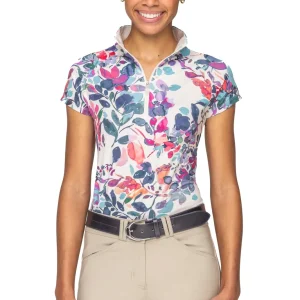 Kastel Denmark Ladies’ Quarter-Zip Cap Sleeve Shirt "Saige"