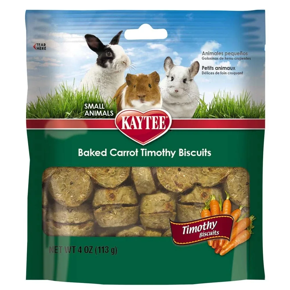 Kaytee Timothy Biscuits Baked Treat Carrot 4 oz