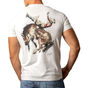 Kimes Ranch Men's Winning Ride Off White Tee