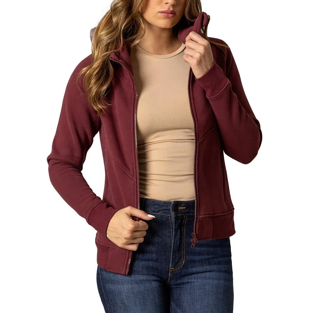 Kimes Ranch Women's Maroon Emma Zip Front