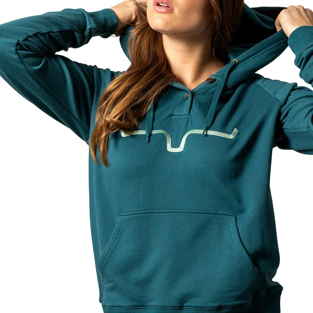 Kimes Ranch Women's Teal Kenzie Hooded Pullover - Image 2