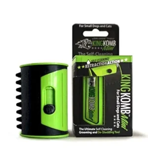 King Komb Green Retraction Action Mini Cat and Dog Comb