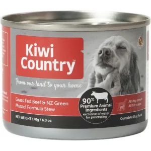 Kiwi Country Beef & NZ Green Mussel Wet Dog Food 24ea/6 oz