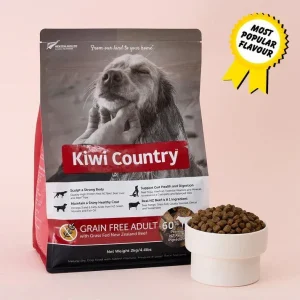 Kiwi Country Grain-Free Beef Dry Dog Food for Optimal Health and Happiness 4.4 lb