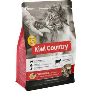 Kiwi Country Grain-Free Beef & NZ Green Mussel Dry Cat Food 2.2 lb