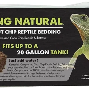 Komodo Living Natural Coconut Chip Reptile Bedding Brick