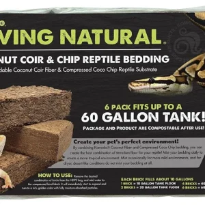 Komodo Living Natural Coconut Coir and Chip Brick Bundle