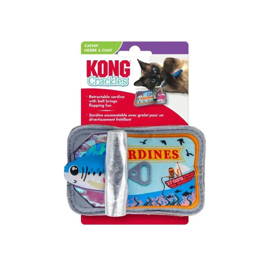 KONG Crackles Sardine Cat Toy for Pouncing Fun
