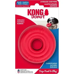 KONG Donut Dog Toy – Durable Rubber Chew & Fetch Fun