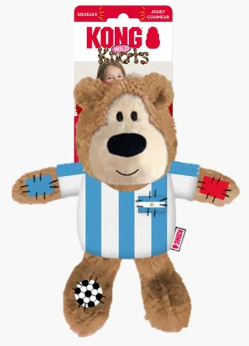 KONG Wild Knots Sport Bear Plush Squeaky Dog Toy – Medium - Image 2