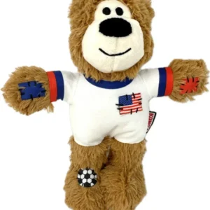 KONG Wild Knots Sport Bear Plush Squeaky Dog Toy – Medium