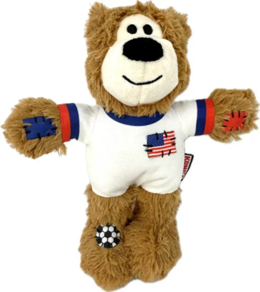 KONG Wild Knots Sport Bear Plush Squeaky Dog Toy – Medium