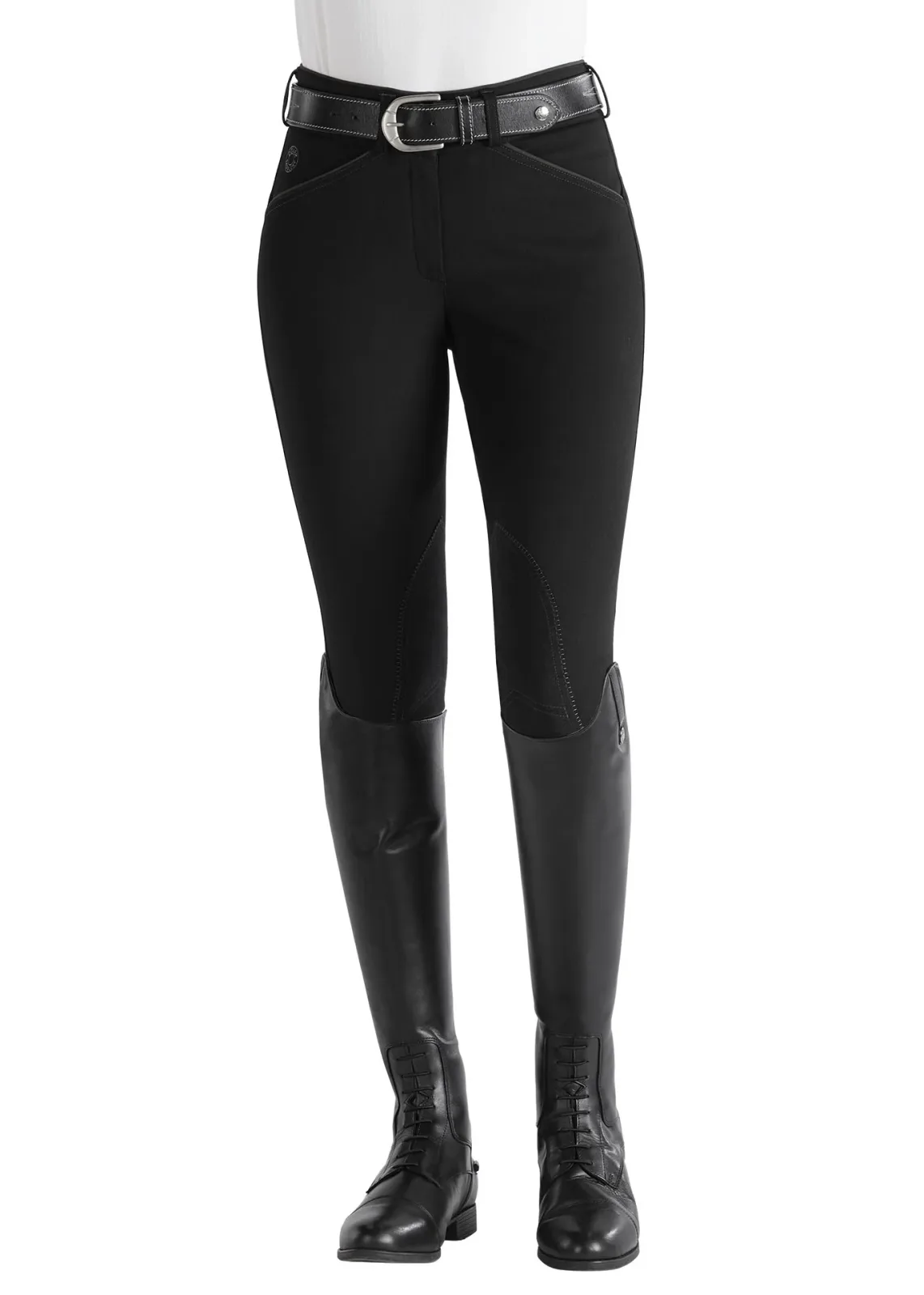 Ladies’ Wellesley Classic Piped Knee-Patch Breech - Image 2