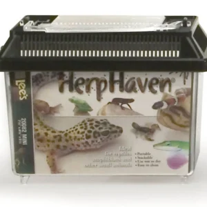 Lee's HerpHaven Carrier for Reptiles and Amphibians, Mini, Black