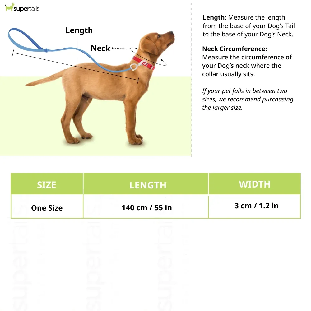 Let's Wag Double Handle Fabric Leash for Dogs (Pink) - Image 2
