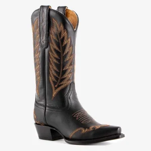 Liberty Black Caborca Silver Mossil Black Embroidered Boots