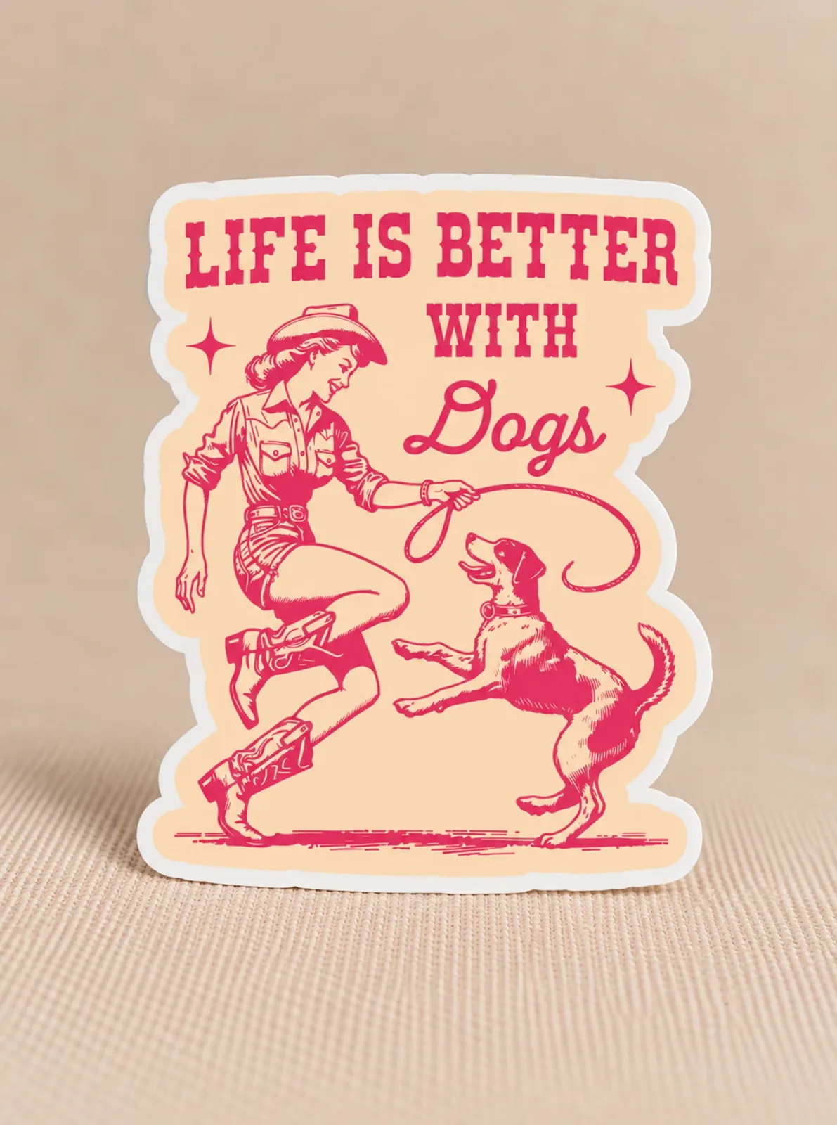 LIFE IS BETTER WITH DOGS STICKER