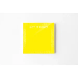 Life Track Neon Notes Line and Circle Pattern on Yellow Notes