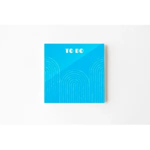 Life Track Neon Notes Modern Pattern on Blue Notes