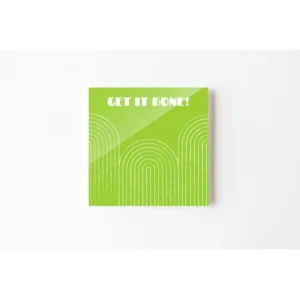Life Track Neon Notes Modern Pattern on Green Notes