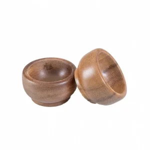 Lipper Martin And Associates Set of 2 Acacia Round Pinch Bowls