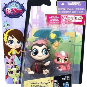 Littlest Pet Shop Pet Pawsabilities Terrence Konga & Purl McSweeney Figure 2-Pack