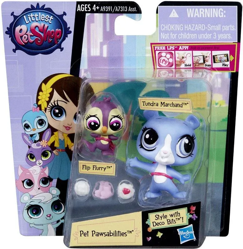Littlest Pet Shop Pet Pawsabilities Tundra Marchand & Flip Flurry Figure 2-Pack