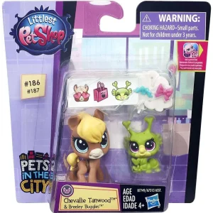 Littlest Pet Shop Pets in the City Chevallie Tanwood & Breeley Buggles Figure 2-pack