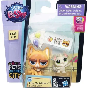 Littlest Pet Shop Pets in the City Sulky MacWhiskers & Chenille Chilla Figure 2-pack