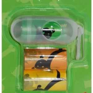 Lola Bean Pill Shape Dispenser & Waste P/U Bags (Lemon) - 60 Count