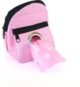 Lola Bean Pink Backpack Dispenser & P/U Pet Waste Bags Pooch
