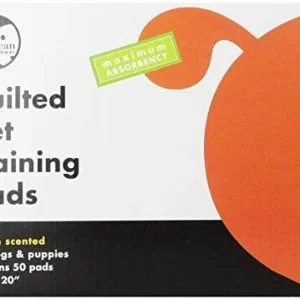Lola Bean Quilted Training Pads 16" x 20" Lemon Scent - 50 Count
