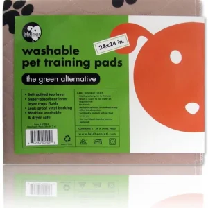 Lola Bean Washable and Re-usable Pet Training Pads 24"x24" - 2 Count