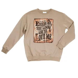 Lotus Fashion Womens Mocha You Look Like You Love Me Sweatshirt