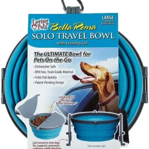 Loving Pets Bella Roma Blue Travel Bowl