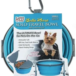 Loving Pets Bella Roma Blue Travel Bowl