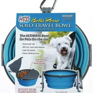 Loving Pets Bella Roma Blue Travel Bowl