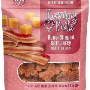 Loving Pets Bone-Shaped Soft Jerky Treats Bacon