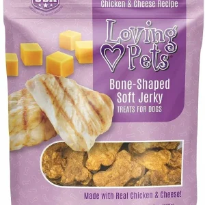 Loving Pets Bone-Shaped Soft Jerky Treats Cheese