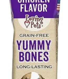 Loving Pets Grain Free Yummy Bones Chicken Flavor Filled Chew