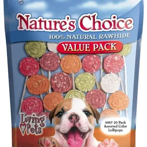 Loving Pets Nature's Choice Natural Rawhide Munchy Lollipops